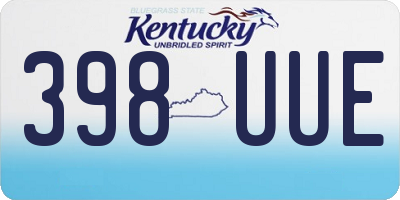 KY license plate 398UUE