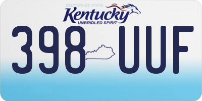 KY license plate 398UUF