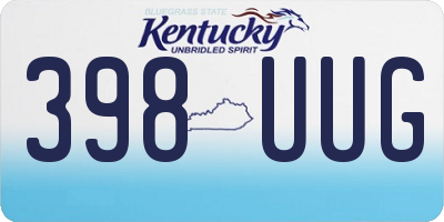 KY license plate 398UUG