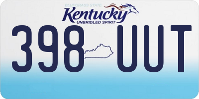 KY license plate 398UUT