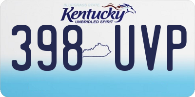 KY license plate 398UVP