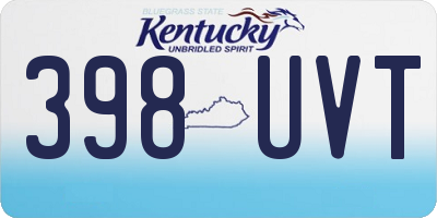 KY license plate 398UVT