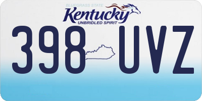 KY license plate 398UVZ