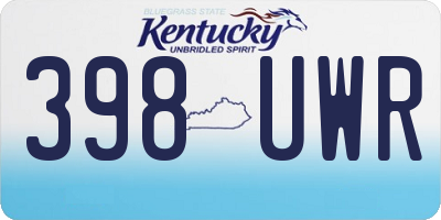 KY license plate 398UWR
