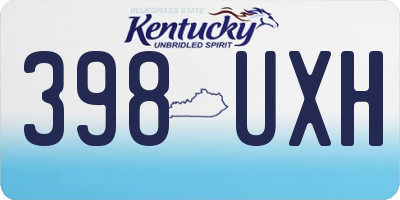 KY license plate 398UXH