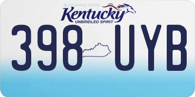 KY license plate 398UYB