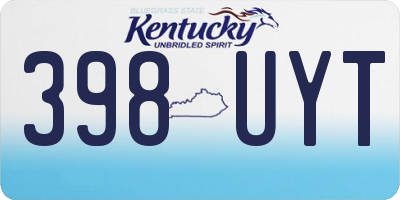 KY license plate 398UYT