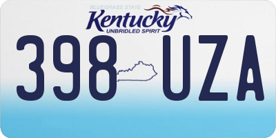 KY license plate 398UZA