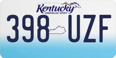 KY license plate 398UZF