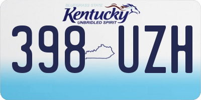 KY license plate 398UZH