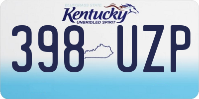 KY license plate 398UZP