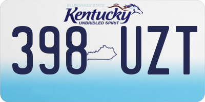 KY license plate 398UZT