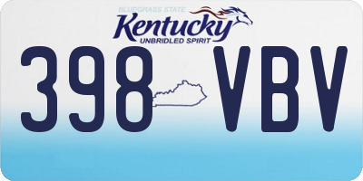 KY license plate 398VBV