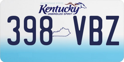 KY license plate 398VBZ