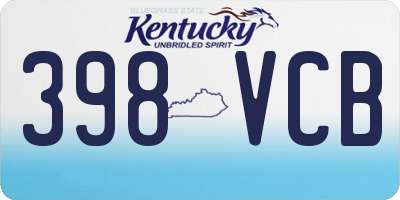 KY license plate 398VCB