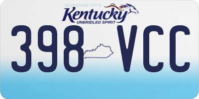 KY license plate 398VCC