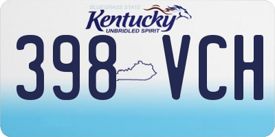 KY license plate 398VCH