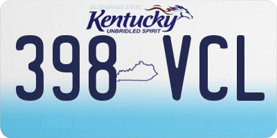 KY license plate 398VCL
