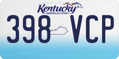 KY license plate 398VCP