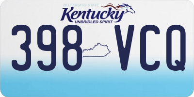 KY license plate 398VCQ
