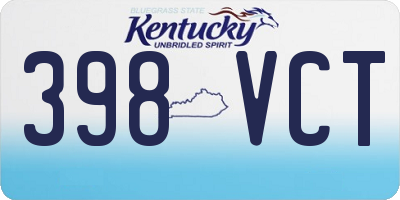 KY license plate 398VCT