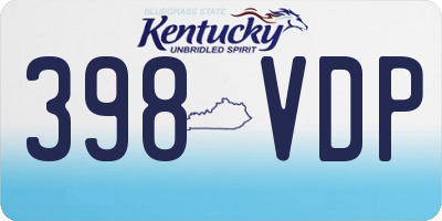 KY license plate 398VDP