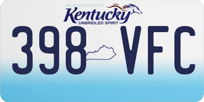 KY license plate 398VFC