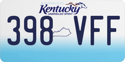 KY license plate 398VFF