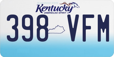 KY license plate 398VFM