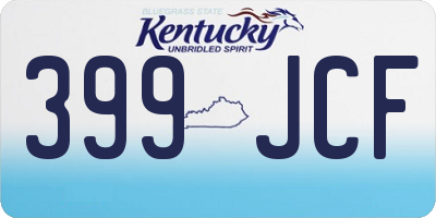 KY license plate 399JCF