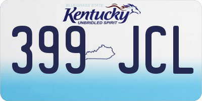 KY license plate 399JCL