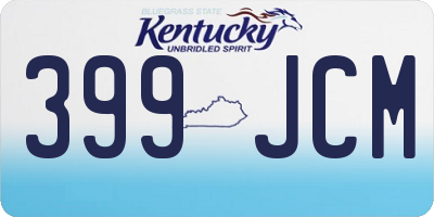 KY license plate 399JCM