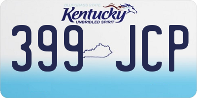 KY license plate 399JCP