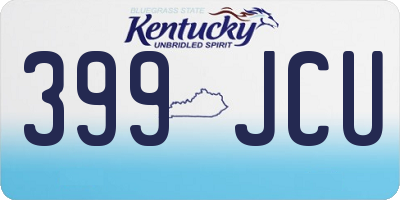 KY license plate 399JCU