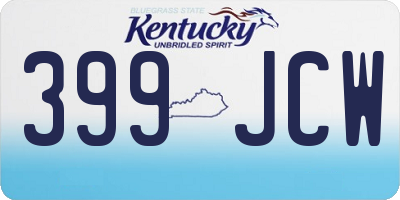 KY license plate 399JCW