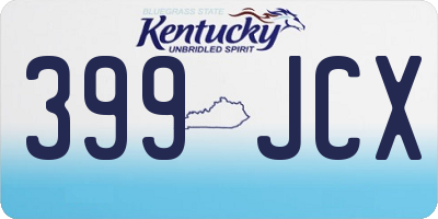 KY license plate 399JCX