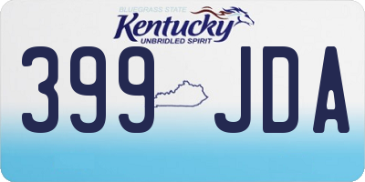 KY license plate 399JDA