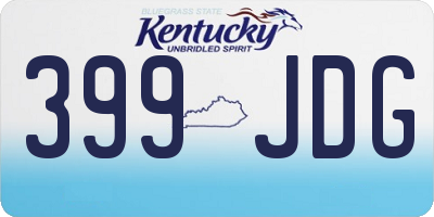 KY license plate 399JDG