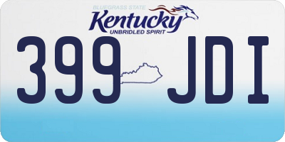 KY license plate 399JDI