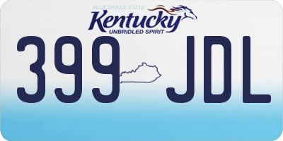KY license plate 399JDL