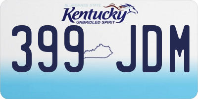 KY license plate 399JDM