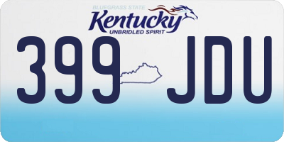 KY license plate 399JDU