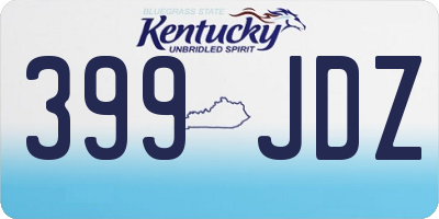 KY license plate 399JDZ