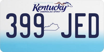 KY license plate 399JED