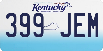 KY license plate 399JEM