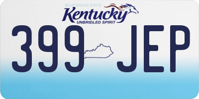 KY license plate 399JEP