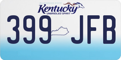 KY license plate 399JFB