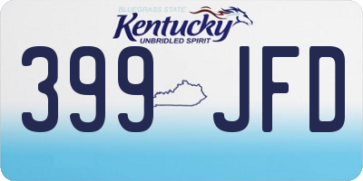 KY license plate 399JFD
