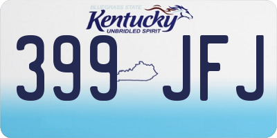 KY license plate 399JFJ