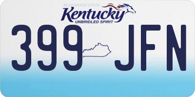 KY license plate 399JFN